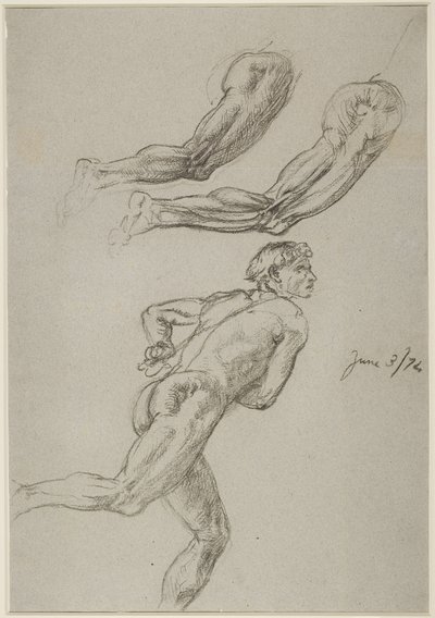 Disegno dal vero di un uomo che corre da Edward John Poynter